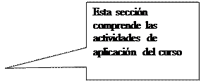 Llamada rectangular: Esta seccin comprende las actividades de aplicacin del curso